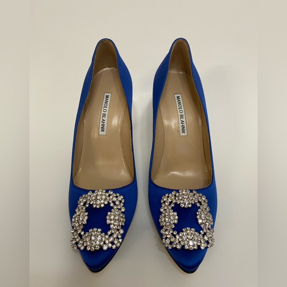 New Hangisi Crystal Buckle Pump by Manolo Blahnik